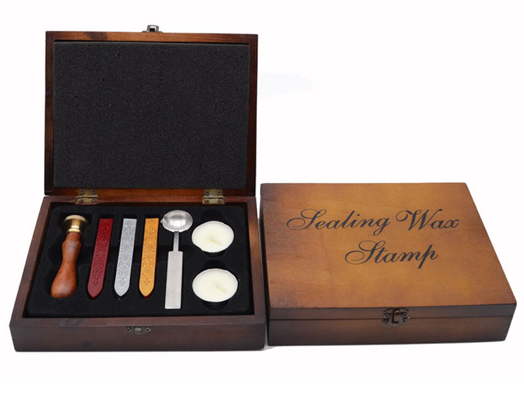 Wax Seal Stamp Set With Classic Wooden Box