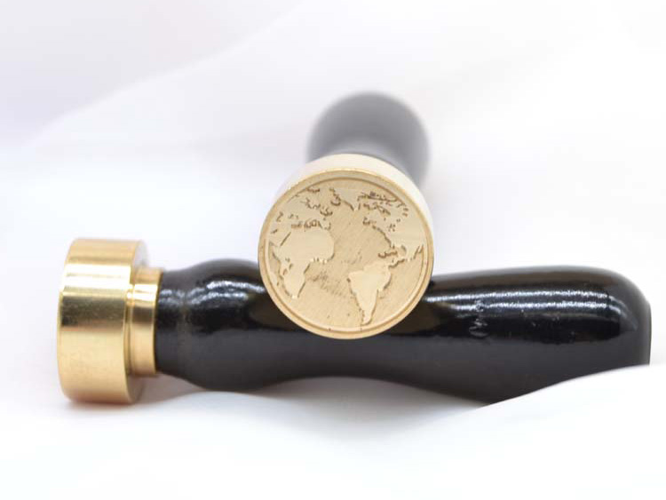 Custome Individual Wedding Rose Wood Handle Brass Wax Seal Stamp