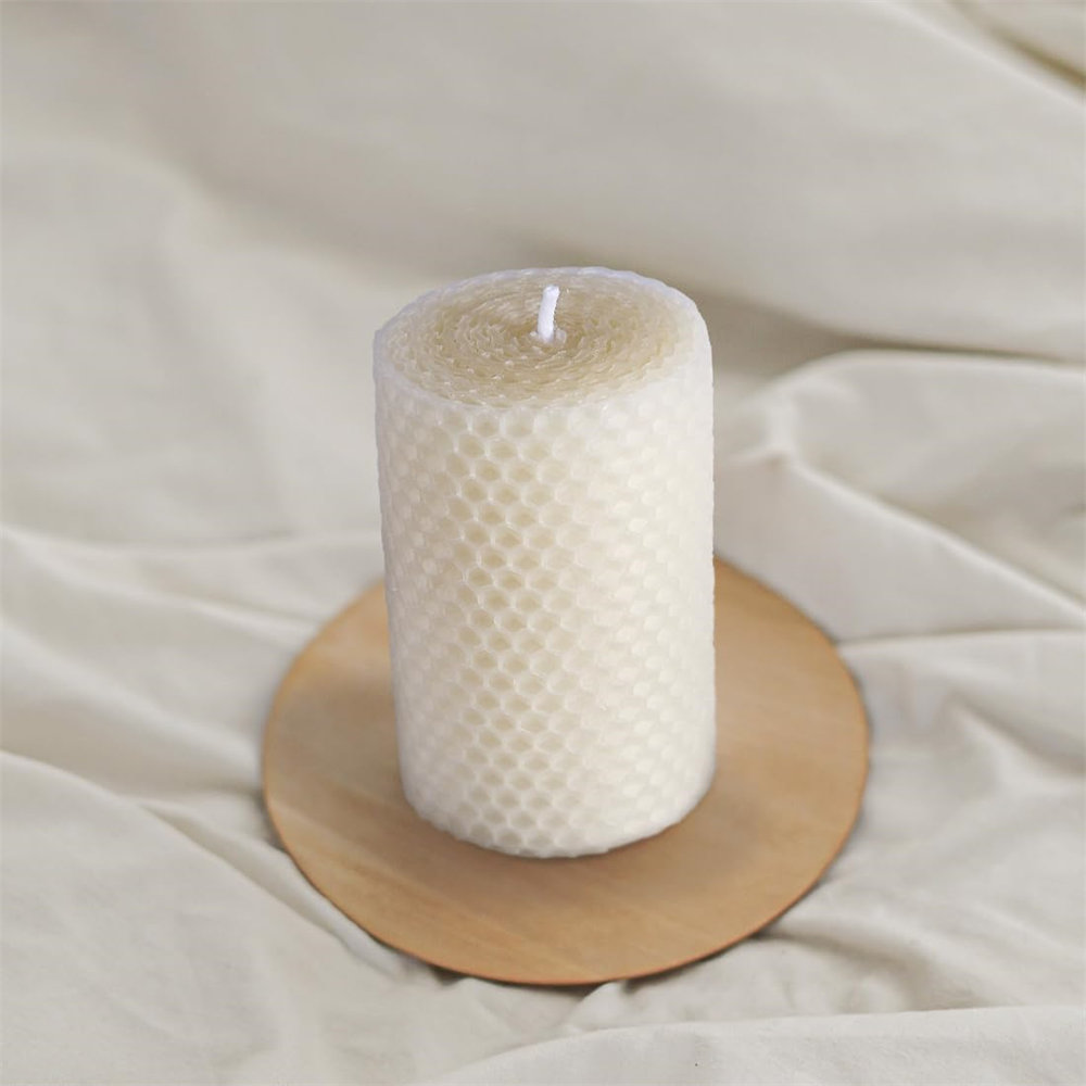 Beeswax hand-rolled honeycomb candles