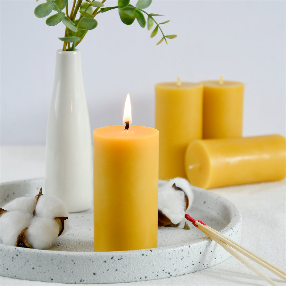 Wholesale Organic Beeswax Pillar Candles