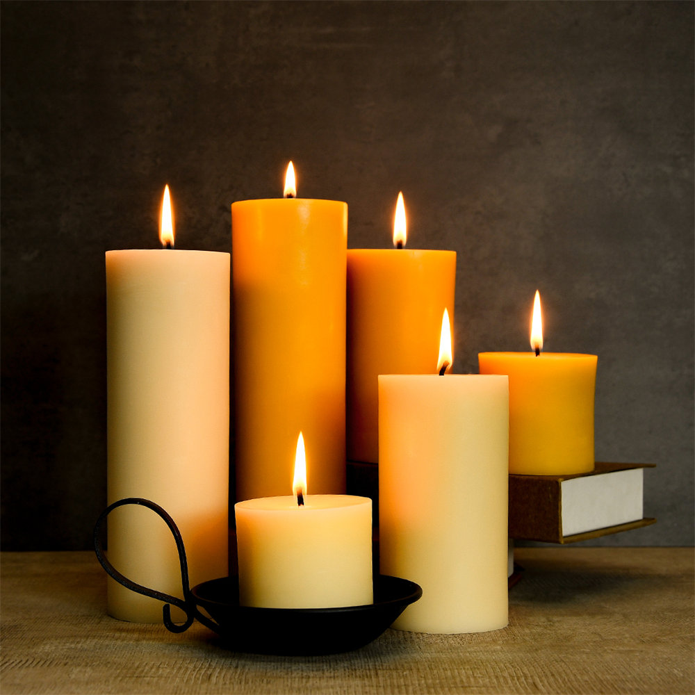 Wholesale Organic Beeswax Pillar Candles