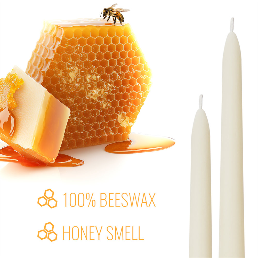 Wholesale Hand Dipped Beeswax Taper Candles