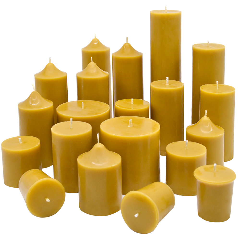 Wholesale Organic Beeswax Pillar Candles