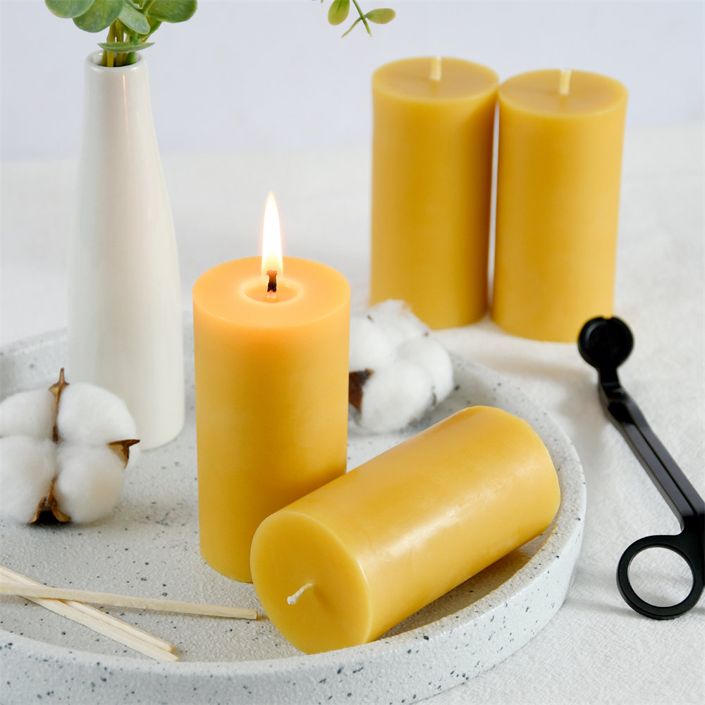 Wholesale Organic Beeswax Pillar Candles